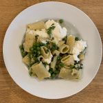 LEMON RICOTTA BURRATA PEAS PASTA